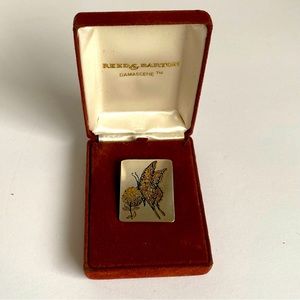 Vintage Beautiful Butterfly Pendant/Pin Reed & Barton Damascene